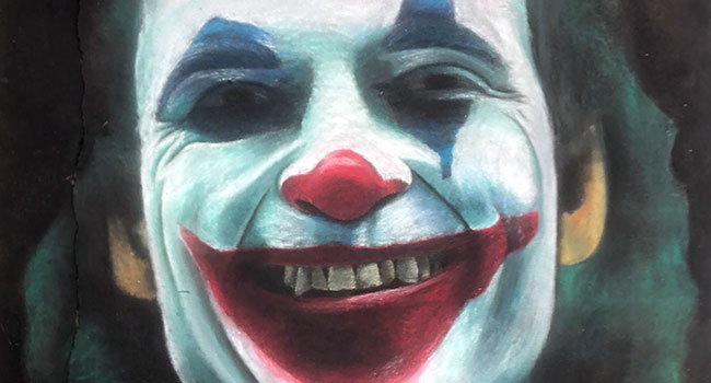 Joker street chalk art