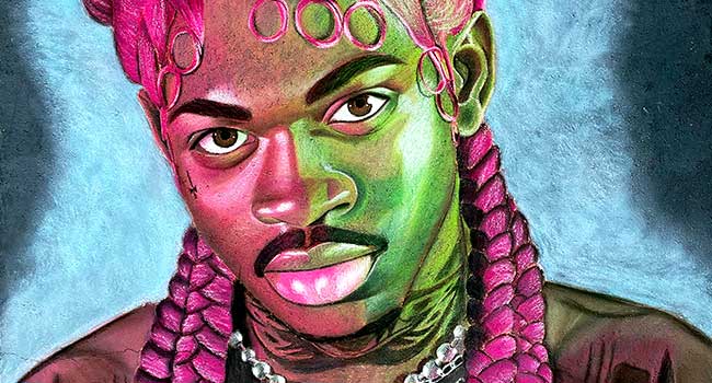 Chalk portrait of Lil Nas X